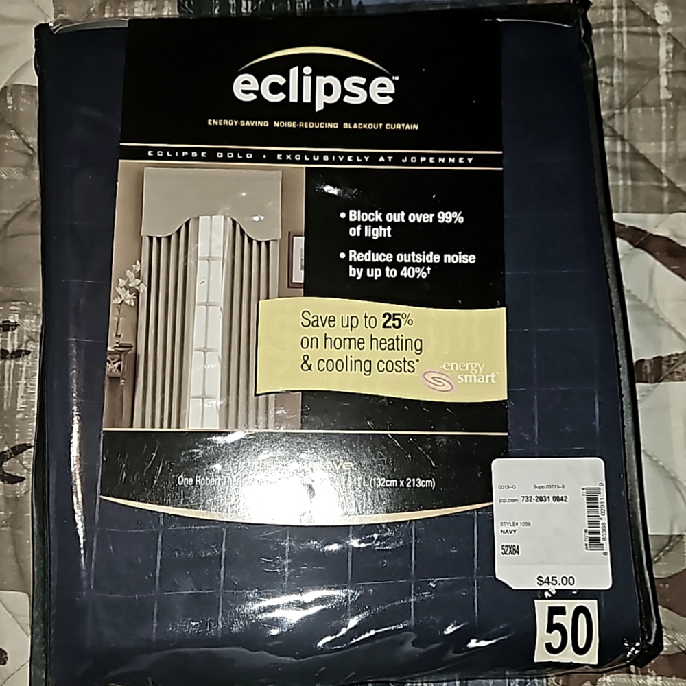 Eclipse dark blue curtain